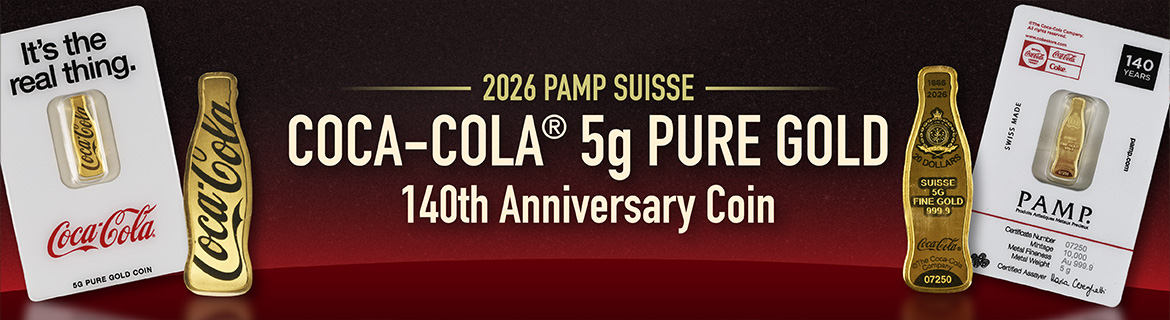 PAMP Coca-Cola 140th Anniversary 5 Gram Gold Bottle Coin