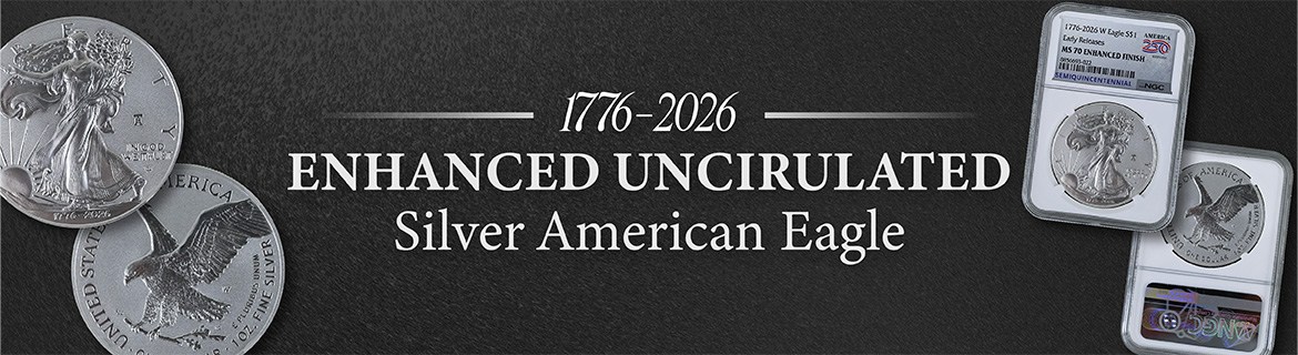 1776-2026 Enhanced Uncirculated Silver American Eagle America 250