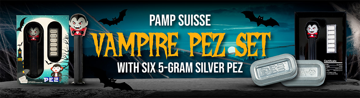 2026 Halloween Vampire Pez Dispenser with Silver Pez
