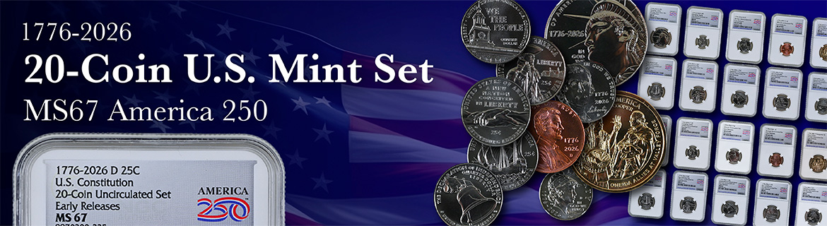 1776-2026 20-Coin U.S. Mint Set – MS67 America 250