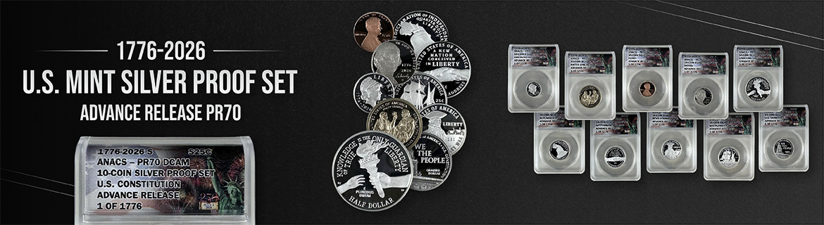1776-2026 U.S. Mint Silver Proof Set — Advance Release PR70