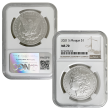 2021 Morgan & Peace Dollar 6 Coin MS70 Set