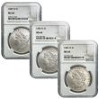 1883 - 1885 O Morgan Dollar NGC MS64 3 Piece Set