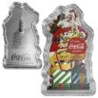 2024 1oz Silver Vintage Coca Cola Santa Shaped Coin