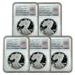 1776-2026-W Proof Silver American Eagle x5 – PF70