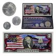 250 YEARS OF AMERICAN INDEPENDENCE COIN & COLORIZED CURRENCY SET
