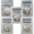 1878 - 1882 S Mint Morgan Dollar 5 Piece PCGS Set - MS64