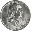 Silver Franklin Half Dollars x5