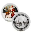 1oz Silver Colorized Santa & Reindeer