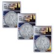 1776-2026 Silver Eagle Overstrike Independence Hall Privy x3 