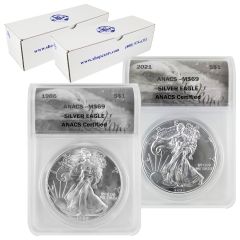 1986 - 2021 Type 1 Silver Eagle Date RunSet -  Complete
