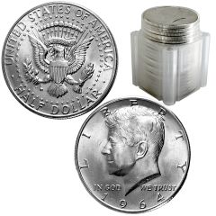 1964 Silver Kennedy Banker's Roll