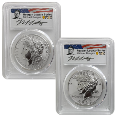 2023 Reagan Legacy Reverse Proof Morgan & Peace Dollar Set