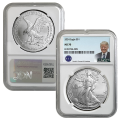 2024 Silver Eagle - Donald Trump Label