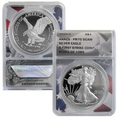 2024-S Silver Eagle ANACS PR70 First Strike #1-1985