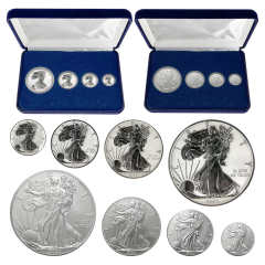 Reverse Proof & Mint State Fiji Fractional Eagle Set