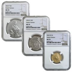 2024 Harriet Tubman Gold/Silver 3 Coin NGC MS70 Set