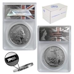 2019 Silver Britannia x5 - Pig Privy MS70