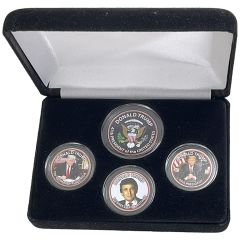 2024 Donald Trump 4PC Colorized Coin Set in Box