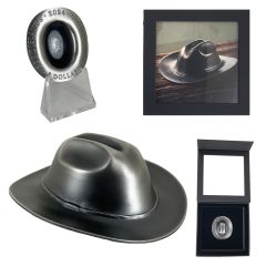 2024 1oz Silver Cowboy Hat UHR Antique Finish