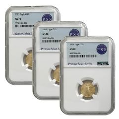 2025 $5 Gold American Eagle x3 - MS70 NGC