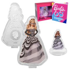2024 1oz Silver 65th Anniversary Barbie™ Blue Sapphire Coin