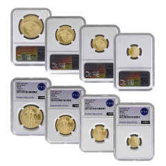 2025 4-Coin Gold Eagle Set Split Pay – MS70
