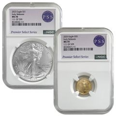2025 Silver Eagle & $5 Gold Eagle - NGC Numbered Pair