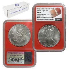 1986 (S) Silver American Eagle x10 – MS69 San Francisco Mint