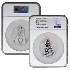 2024 Barbie™ Blue Sapphire Silver Coin – PL69