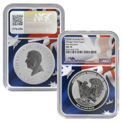 2025 1oz Silver Wedge Tailed Eagle NGC MS70 FR Flag Core