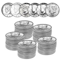 Five 10-Coin Rolls of Silver Kennedys