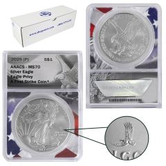 2025 (P) Eagle Privy Silver American Eagle 20-Coin Box – ANACS MS70