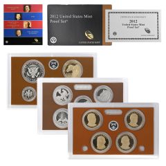 2012 Clad Proof Set w/ Bonus P&D Presidential Dollars
