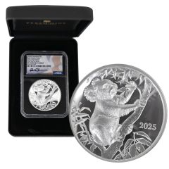 2025 2OZ SILVER AUSTRALIA KOALA - Ultra High Relief PF70