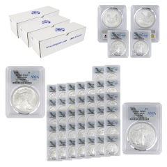 1986 - 2025 PCGS Numbered Silver Eagle Date Run Set – Split Pay