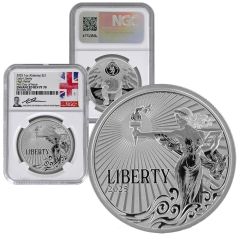 2025 1OZ SILVER JODY CLARK LADY LIBERTY - ENHANCED RP70 SIGNED