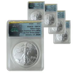 2026 Great American Coin Heist Silver Eagle – MS70 x5