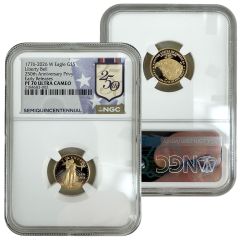 1776-2026 $5 Proof Gold American Eagle – PF70