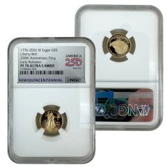 1776-2026 $5 Proof Gold American Eagle – America 250 PF70