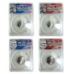 1776-2026 P&D Mint Nickel & Dime 4-Coin Set – MS67