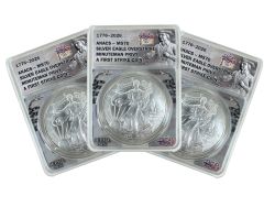 1776-2026 Silver Eagle Overstrike Dual-Date Minuteman Privy x3