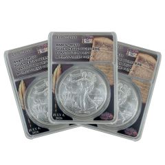 1776-2026 Silver Eagle Overstrike Constitution Privy x3 – MS70