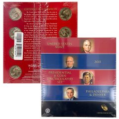 2015 P & D Presidential Dollar 8 Coin Set