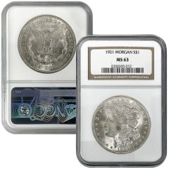1921 Morgan Dollar NGC - MS63