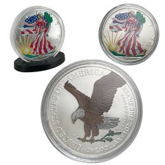 2021 Colorized Type 2 Silver Eagle BU