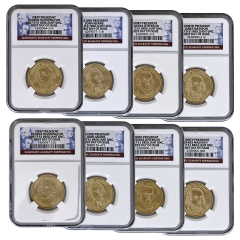 2007-P&D Presidential Dollars NGC BU First Day of Issue Set