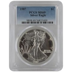 1987 PCGS MS69 Silver Eagle