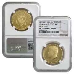 2014-W Gold Kennedy Half Dollar NGC PF70