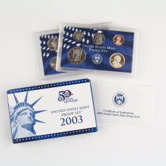 2003 10 Piece Silver Proof Set Mint Packaging	